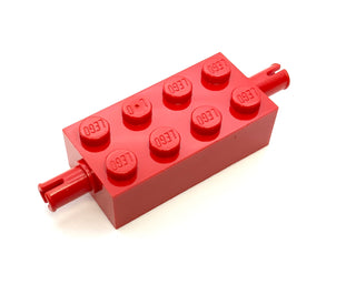 Brick, Modified 2x4 with Pins, Part# 6249 Part LEGO® Red