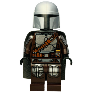 Din Djarin - Silver Beskar Armor, sw1135 (with Cape) Minifigure LEGO® Like New