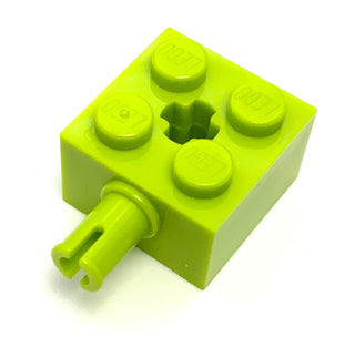 Brick, Modified 2x2 with Pin and Axle Hole, Part# 6232 Part LEGO® Lime