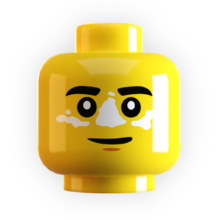 Sunscreen’d Minifig Head made using LEGO part Custom Parts B3 Customs
