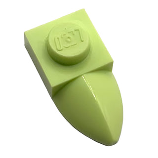 Plate, Modified 1x1 with Tooth Horizontal, Part# 49668 Part LEGO® Yellowish Green
