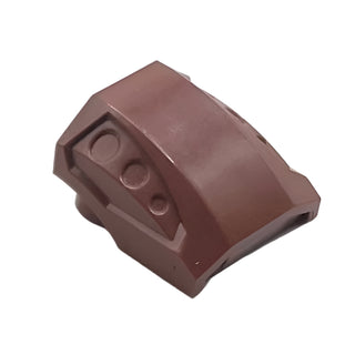 Slope, Curved 2x2 with Debossed Side Ports, Part# 44675 Part LEGO® Reddish Brown