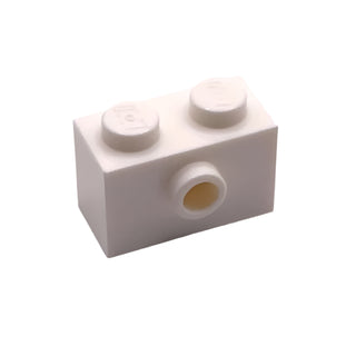 Brick Modified 1x2 with Stud on Side with Bottom Stud Holder, Part# 86876 Part LEGO® White