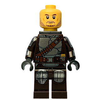 Din Djarin - Silver Beskar Armor, sw1258 (with Detailed Helmet, Printed Face, Jetpack) Minifigure LEGO®