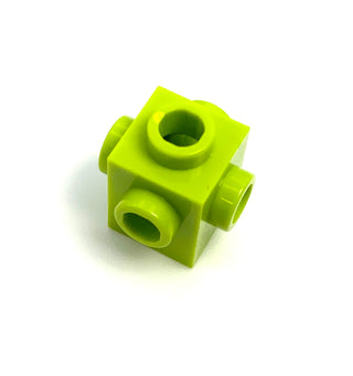 Brick, Modified 1x1 with Stud on 4 Sides, Part# 4733 Part LEGO® Lime