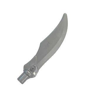 Minifigure, Weapon Sword Curved Blade with Bar, Part #37341a Part LEGO® Flat Silver