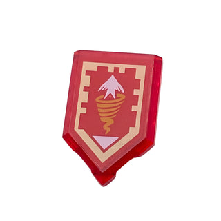 Tile, Modified 2 x 3 Pentagonal with Nexo Power Shield Pattern - Sparrow Tornado, Part# 22385pb084 Part LEGO®