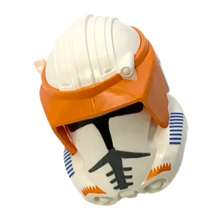 Large Figure Head Modified SW with Ball Joint Socket Phase 2 Clone with Visor Pattern (Commander Cody), Part# 22312pb01 Part LEGO® Very Good