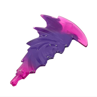 Flame Tail Spiked with Axle End with Marbled Dark Purple Pattern, Part# 5982pb02 Part LEGO® Trans-Dark Pink