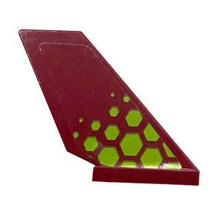 Tail Shuttle with Lime Hexagons Patterns on Both Sides (Stickers), Part# 6239pb043 Part LEGO®