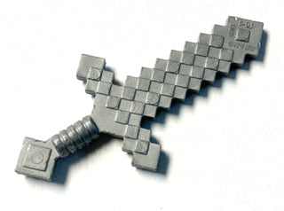 Minifigure Weapon, Minecraft Sword, Part# 18787 Part LEGO® Flat Silver (Iron)