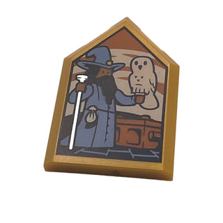 Harry Potter Portrait with Ivan the Terrible Pattern, (Tile, Modified 2x3 Pentagonal), Part# 22385pb330 Part LEGO® Pearl Gold