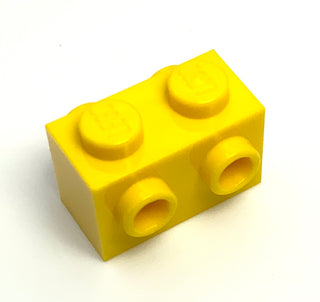 Brick, Modified 1x2 with Studs on 2 Sides, Part# 52107 Part LEGO® Yellow  