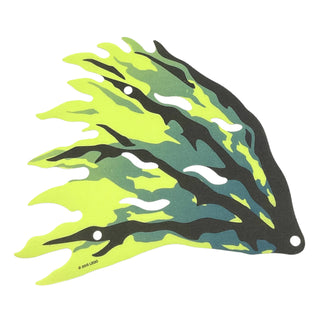 Cloth Wing Dragon Left with Black and Dark Blue Streaks Pattern, Part# 21858 Part LEGO® Yellowish Green Very Good