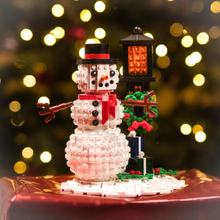 Holiday Snowman Scene Building Kit Bricker Builds