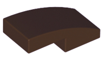 Slope, Curved 2 x 1 x 2/3, Part# 11477 Part LEGO® Dark Brown 1 Part