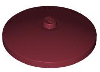 Dish 4x4 Inverted with Solid Stud, Part# 3960 Part LEGO® Dark Red 1 Part