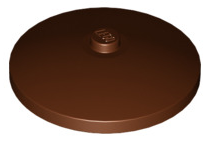 Dish 4x4 Inverted with Solid Stud, Part# 3960 Part LEGO® Reddish Brown  
