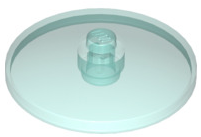 Dish 4x4 Inverted with Solid Stud, Part# 3960 Part LEGO® Trans-Light Blue  