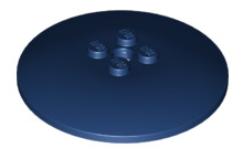 Dish 6x6 Inverted with Solid Studs, Part# 44375b Part LEGO® Dark Blue  