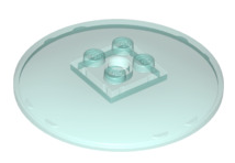 Dish 6x6 Inverted with Hollow Studs, Part# 44375a Part LEGO® Trans-Light Blue