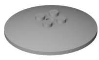 Dish 6x6 Inverted with Solid Studs, Part# 44375b Part LEGO® Light Bluish Gray  