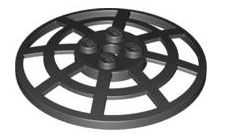 Dish 6x6 Inverted Webbed (Type 2), Part# 4285b Part LEGO® Black