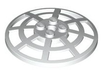 Dish 6x6 Inverted Webbed (Type 2), Part# 4285b Part LEGO® White