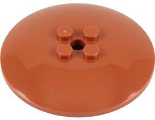 Dish 6x6 Inverted with Solid Studs, Part# 44375b Part LEGO® Dark Orange 1 Part