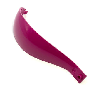 Panel 4x4x11 Curved Tapered with Clip at Each End, Part# 18969 LEGO® Decent - Magenta