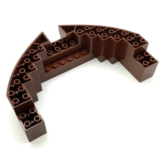 Boat, Hull Brick 16x10x3, Part# 64645 Part LEGO® Reddish Brown  