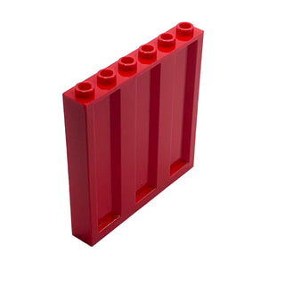 Panel 1x6x5 with Corrugated Profile Part# 23405 Part LEGO® Red
