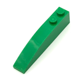 Slope Curved 6x1, Part# 42022 Part LEGO® Green