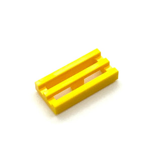 Tile Modified, 1x2 Grille with Bottom Groove/Lip, Part# 2412b Part LEGO® Yellow  