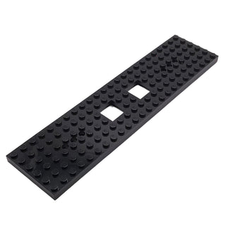 LEGO® Train Base 6 x 24 with 2 Square Cutouts and 3 Round Holes Each End, Part# 92088 Part LEGO® Black