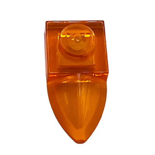 Plate, Modified 1x1 with Tooth Horizontal, Part# 49668 Part LEGO® Trans-Orange