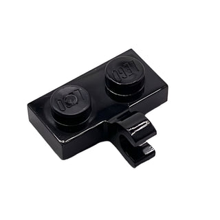 Plate, Modified 1x2 with Clip on Side (Horizontal Grip), Part# 11476 Part LEGO® Black