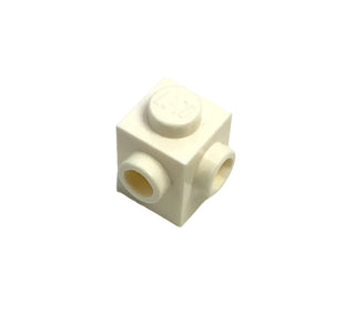 Brick, Modified 1x1 with Studs on 2 Sides (Adjacent), Part# 26604 Part LEGO® White