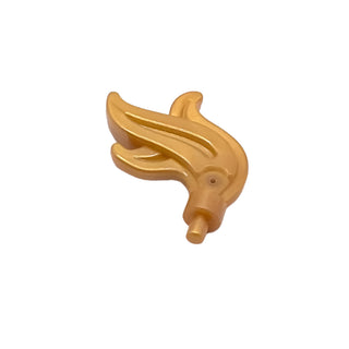 Flame Small Minifigure Plume Feather, Part# 64647 Part LEGO® Pearl Gold