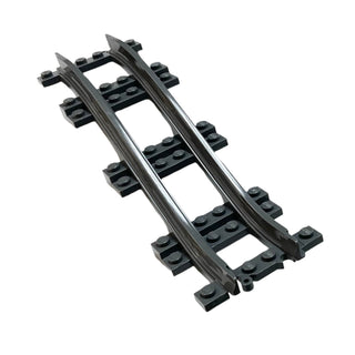 Train, Track Plastic, Narrow, Ramp, 5 Bricks Elevation, Part# 85977 Part LEGO® Dark Bluish Gray