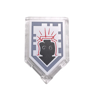 Tile, Modified 2 x 3 Pentagonal with Nexo Power Shield Pattern - Mindbender, Part# 22385pb106 Part LEGO®