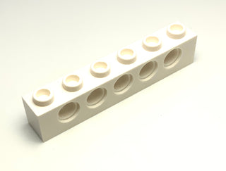 Technic, Brick 1x6 with Holes, Part# 3894 Part LEGO® White  