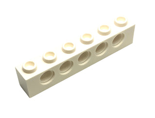 Technic, Brick 1x6 with Holes, Part# 3894 Part LEGO® White