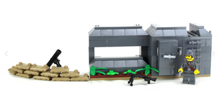 Army WW2 German Bunker Custom Set Building Kit Battle Brick