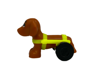 Pickle- Dachshund with Neon Yellow Wheelchair Harness, 100559pb01c02 LEGO® Animals LEGO®