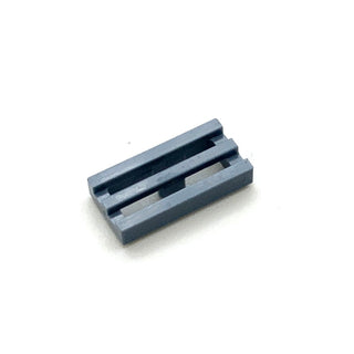 Tile Modified, 1x2 Grille with Bottom Groove/Lip, Part# 2412b Part LEGO® Sand Blue  
