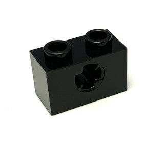 Technic, Brick 1x2 with Axle Hole (x Shape), Part# 32064b Part LEGO® Black