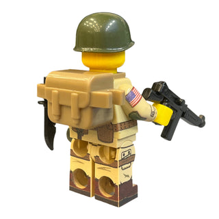 WWII U.S. Army 82nd Airborne Paratrooper Custom Minifigure, BB2 Custom minifigure Battle Brick Dark Tan Bag