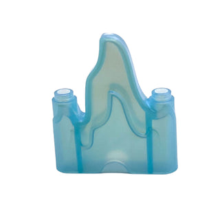 Wave Rounded 1x4 with 2 Studs on Ends (Flame, Rock), Part# 70880 Part LEGO® Satin Trans-Light Blue