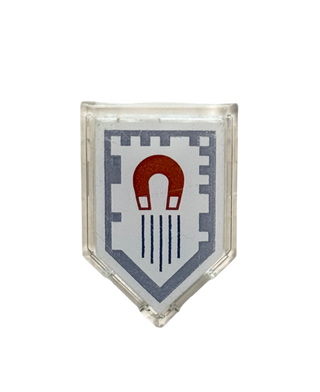 Tile, Modified 2 x 3 Pentagonal with Nexo Power Shield Pattern - Magnetize, Part# 22385pb003 Part LEGO®